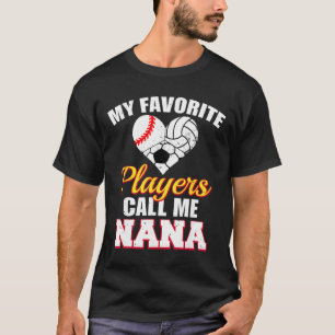Camiseta Meus Jogadores Favoritos Beisebol Volei Futebol Na