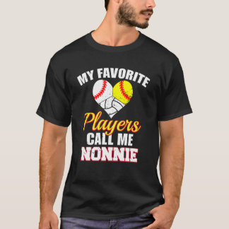 Camiseta Meus Jogadores Favoritos de Beisebol Softbol Volei
