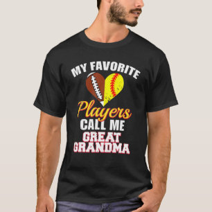 Camiseta Meus Jogadores Favoritos Do Softball Me Chamam De 