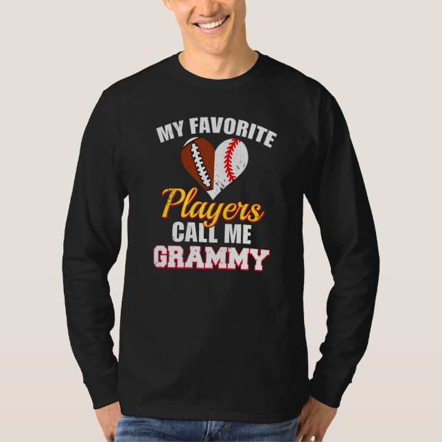 Camiseta Meus Jogadores Favoritos Me Chamam de Grammy Futeb (Frente)