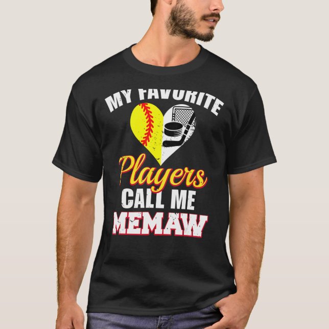 Camiseta Meus Jogadores Favoritos Me Chamam De Hockey Com S (Frente)
