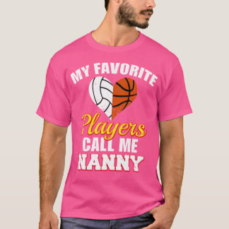 Camiseta Meus Jogadores Favoritos Me Chamam De Nanny Voleib