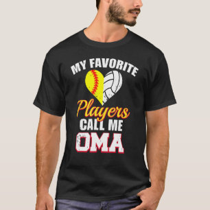 Camiseta Meus Jogadores Favoritos Me Chamam De Oma Softball