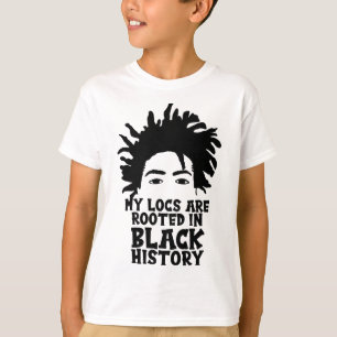 Camiseta Meus Locs Enraizados Mês da História Negra Dreadlo