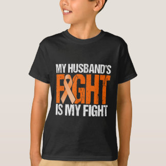 Camiseta Meus Maridos Combatem É Minha Luta Contra A Leucem