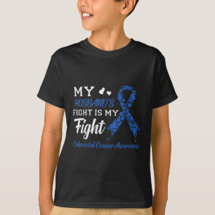 Camiseta Meus Maridos Combatem É Minha Luta Contra O Cancer
