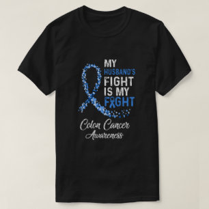Camiseta Meus Maridos Combatem O Meu Cancer Colon Contra Aw