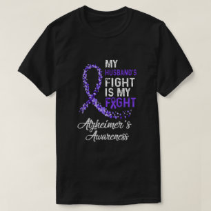 Camiseta Meus maridos lutam é meu Cancer A de combate ao ma