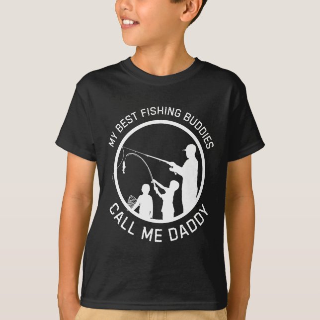 Camiseta Meus melhores amigos de pesca me chamam de Dia de  (Frente)