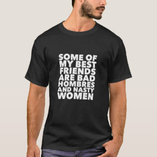 Camiseta Meus melhores amigos são maus Hombres e mulheres d