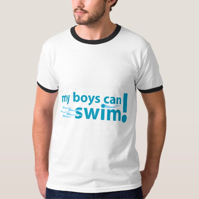Camiseta Meus meninos podem nadar! (Frente)