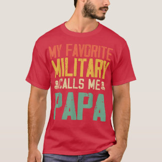 Camiseta Meus Militares Favoritos Me Chamam Papai Vintage P