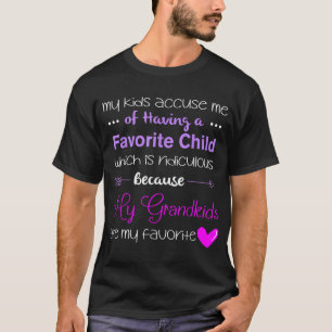 Camiseta Meus Netos São Minha Avó Engraçada Favorita
