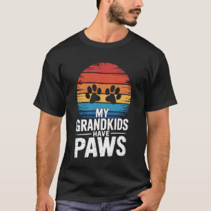Camiseta Meus netos têm patas Avó animal cachorro gato