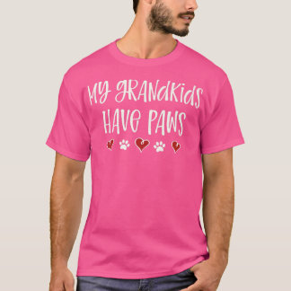 Camiseta Meus Netos Têm Patas Engraçadas Cachorro Gato Vovó