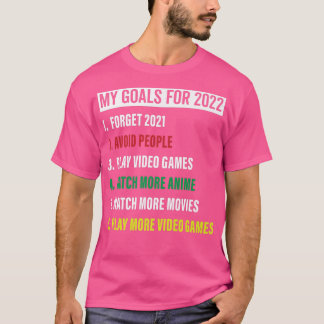 Camiseta Meus Objetivos Para Os Videos games De 2022 Animam