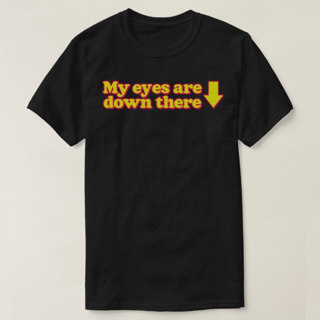 Camiseta Meus Olhos Estão Lá (Frente do Design)