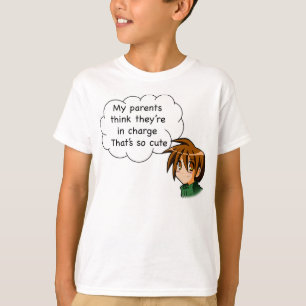 Camiseta Meus pais acham que estão no comando. Isso é tã