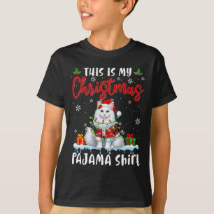 Camiseta Meus Papais noeis de Natal do Pajama Gatos