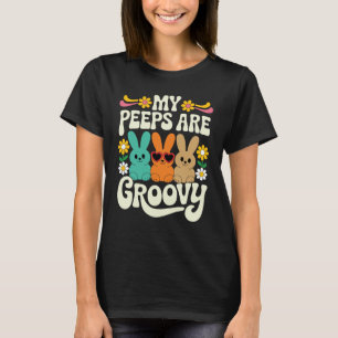 Camiseta Meus Peeps São Divertidos e Groovy no Estilo Retrô