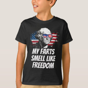 Camiseta Meus Peidos Cheiram Como Liberdade Funny 4 de Julh
