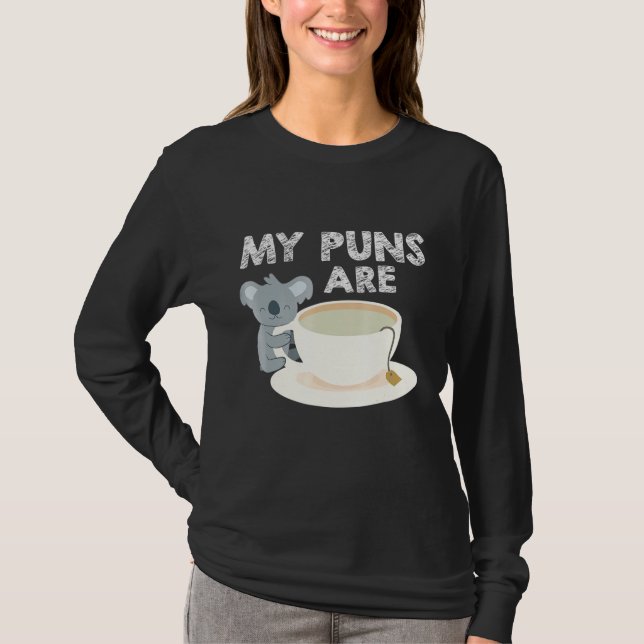Camiseta Meus Peitos São Koala Tea Tea Drinkers Pun Tee (Frente)