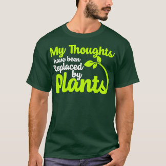Camiseta Meus Pensamentos Foram Substituídos Por Plantas