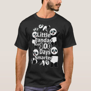 Camiseta Meus Pequenos Pandas São 100 Dias Mais Inteligente