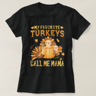 Camiseta Meus perus favoritos me chamam de Ação de Graças d