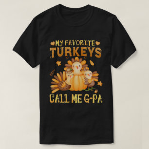 Camiseta Meus perus favoritos me chamam de G-pa Fall Ação d