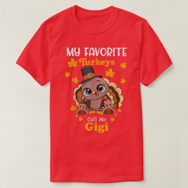 Camiseta Meus Perus Favoritos Me Chamam De Gigi Corresponde (Frente do Design)