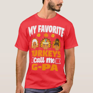 Camiseta Meus perus favoritos me chamam de GPa Engraçada Qu