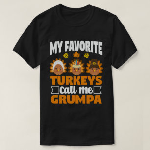 Camiseta Meus Perus Favoritos Me Chamam de Grumpa no Dia de