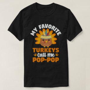 Camiseta Meus perus favoritos me chamam de Pop-Pop de Açã