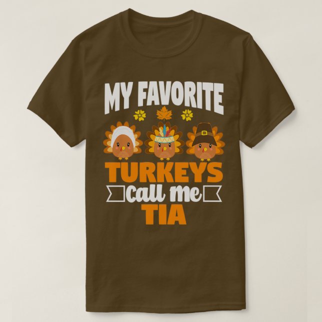 Camiseta Meus perus favoritos me chamam de Tia Funny Fall G (Frente do Design)