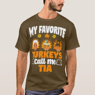Camiseta Meus perus favoritos me chamam de Tia Funny Fall G