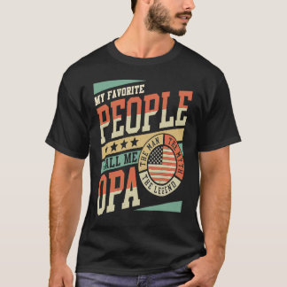 Camiseta Meus Pessoas Favoritas Me Chamam de Opa Homens Vin