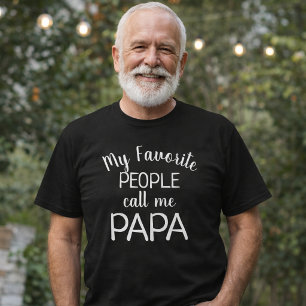 Camiseta Meus Pessoas Favoritas Me Chamam de Papai Vovô Eng