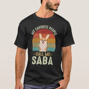 Camiseta Meus Povos Favoritos Me Chamam Saba Corgi Fofo G