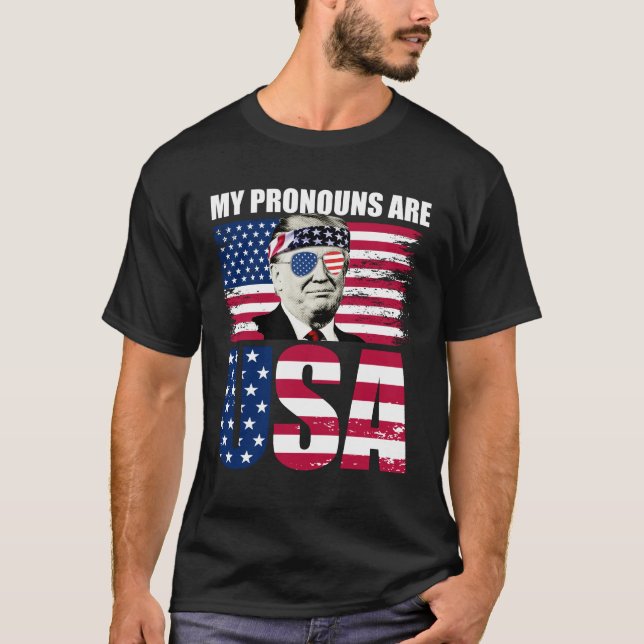 Camiseta Meus Prêmios São Os EUA Donald Trump 4 De Julho (Frente)