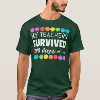 Camiseta Meus Professores Sobreviveram a 100 Dias de Escola