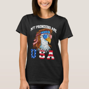 Camiseta Meus Pronomes São Águia EUA Americano Engraçado 4