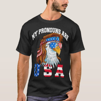 Camiseta Meus Pronunciantes São Usa Águia Americana Engraça