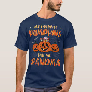 Camiseta Meus Pumpkins Favoritos Me Chamam De Avó Pumpkins 