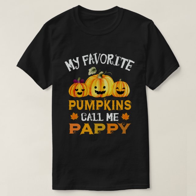 Camiseta Meus Pumpkins Favoritos Me Chamam De Dia de as Bru (Frente do Design)