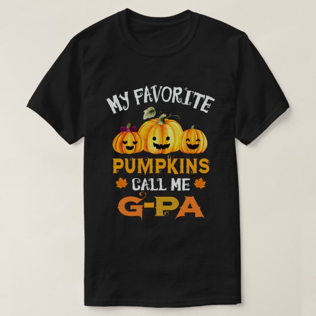 Camiseta Meus Pumpkins Favoritos Me Chamam De Dia de as Bru (Frente do Design)