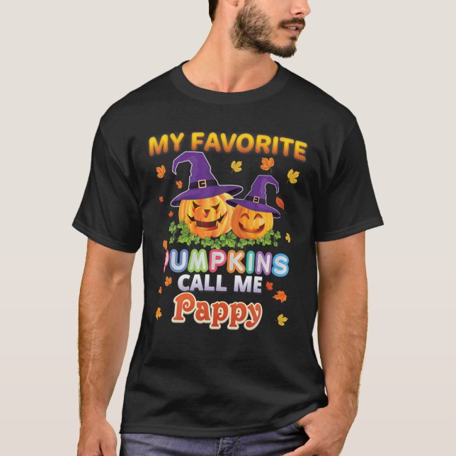 Camiseta Meus Pumpkins Favoritos Me Chamam De Pappy Do Patc (Frente)