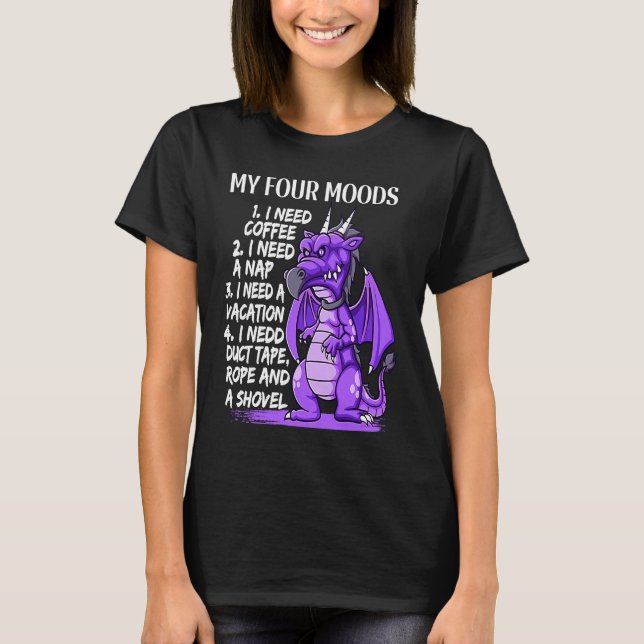 Camiseta Meus quatro Humores Eu preciso Café bebedor de caf (Frente)
