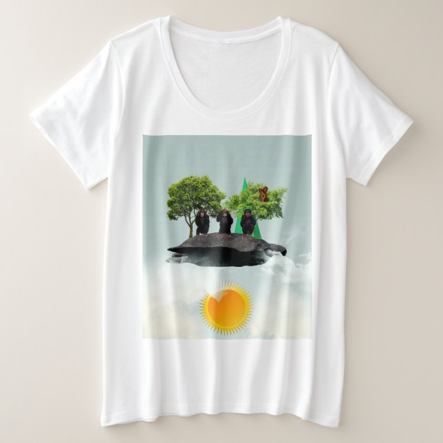 Camiseta Meus três macacos (Frente do Design)