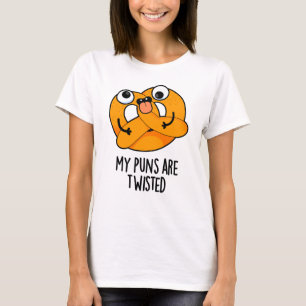 Camiseta Meus Trocadilhos São Pretzel Engraçado Torcido Tro